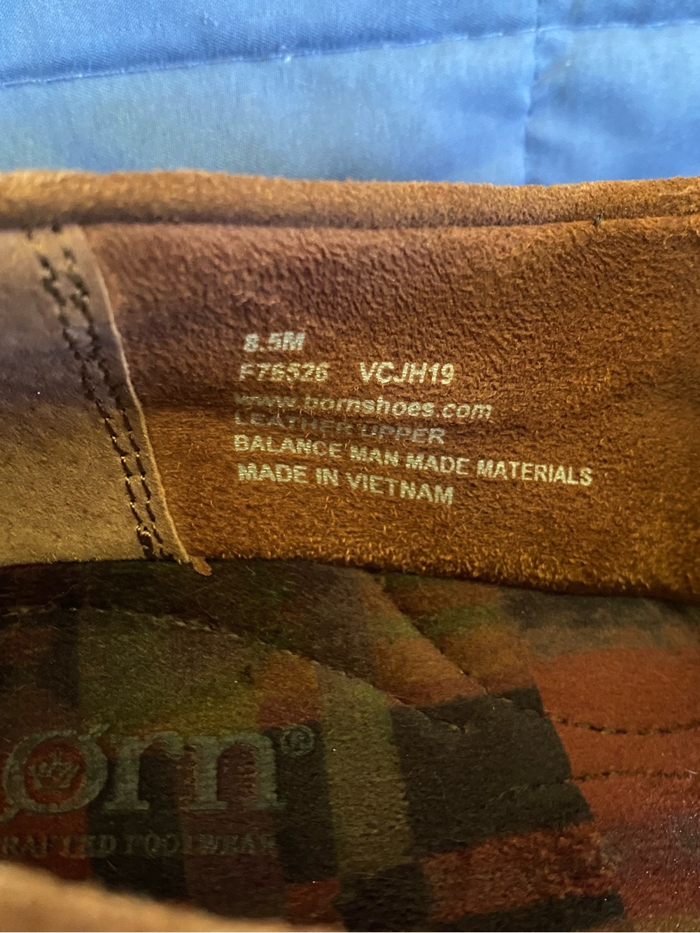 Born Blue and Tan Women's Shoe Box - Picture 3 of 8